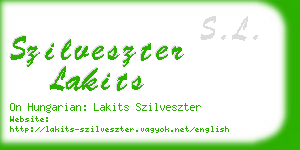 szilveszter lakits business card